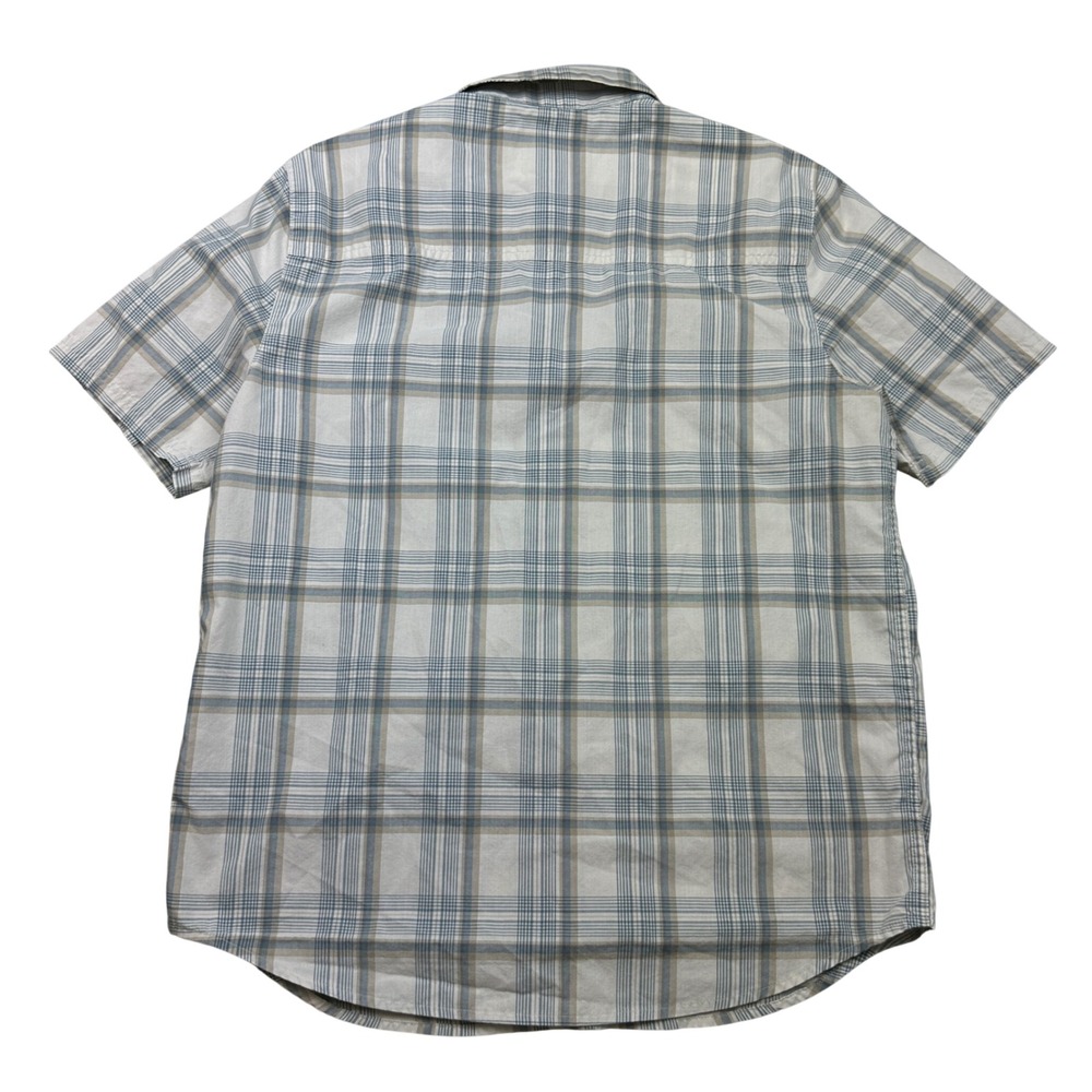 5.11 Tactical Mens Small Short Sleeve Plaid Snap Button Down Shirt Blue White - Picture 3 of 8